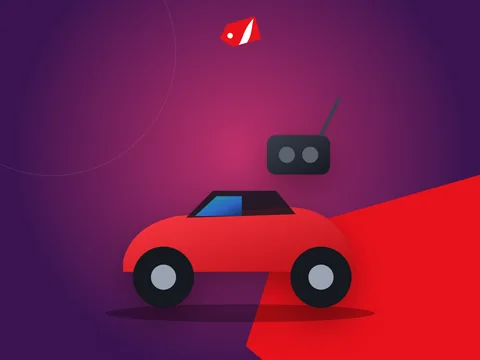 Ilustrație: mașinuță cu telecomandă