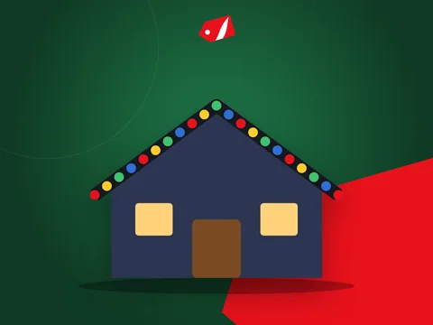 Ilustrație: decorațiuni de crăciun pentru exterior
